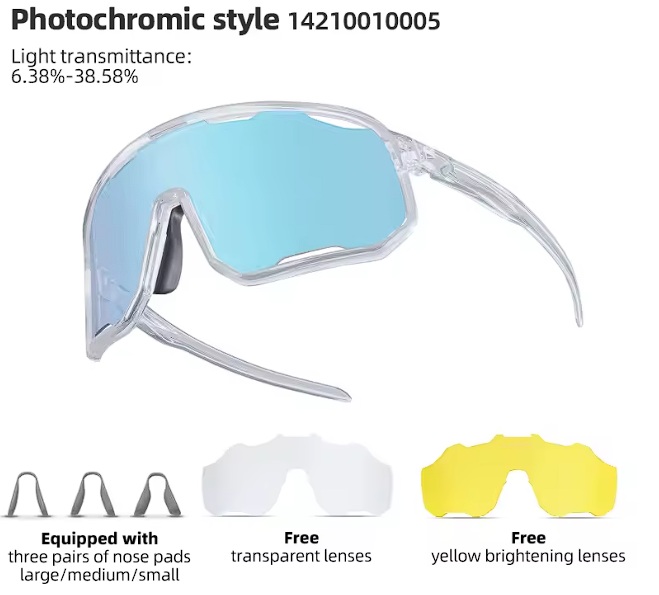 Lentes ROCKBROS De Ciclismo Transparente Azul