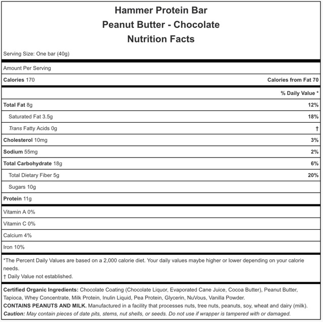 Hammer Bar Whey Protein - Peanut Butter Chocolate