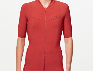 Jersey Ciclismo Carretera  Rojo Teja Manga Corta Verano