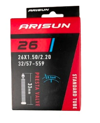 CAMARA MTB ARISUN 26X1.50.2.20 VALVULA AMERICANA