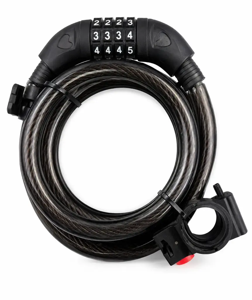 CANDADO ELITE CABLE ESPIRAL 15MMX1200MM NEGRO