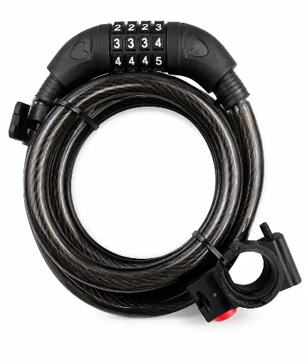 CANDADO ELITE CABLE ESPIRAL 15MMX1200MM NEGRO